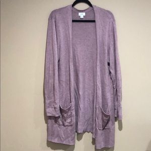 Old Navy Dusty Pink Long Knit Cardigan Sweater
